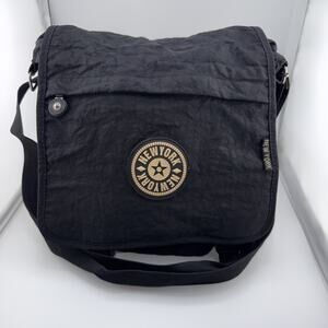 Kipling New York Camp Black Canvas Messenger Bag